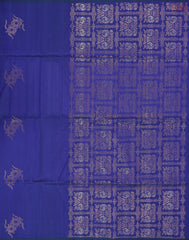 Royal Blue Jute Soft Silk Saree