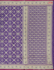 Violet Banaras Silk Cotton Saree