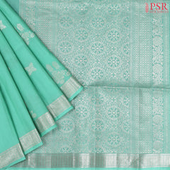 Pearl Aqua Soft Silk Saree