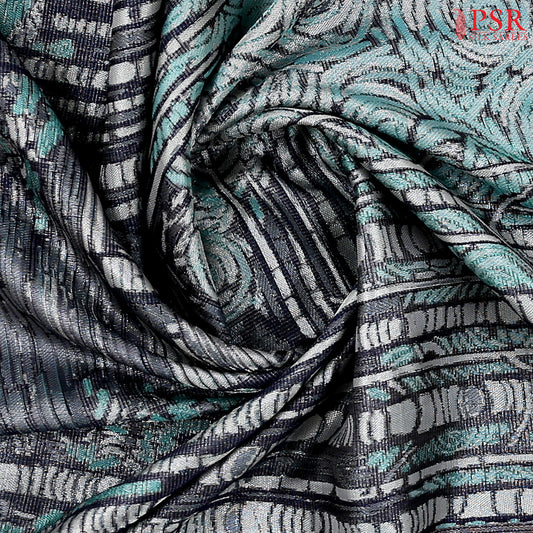 Indigo Kanchipuram Tissue Silk Saree