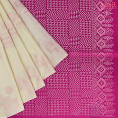 Cream Beige Soft Art Silk Saree