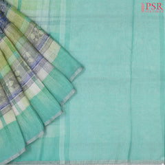 Mint Blue Linen Saree