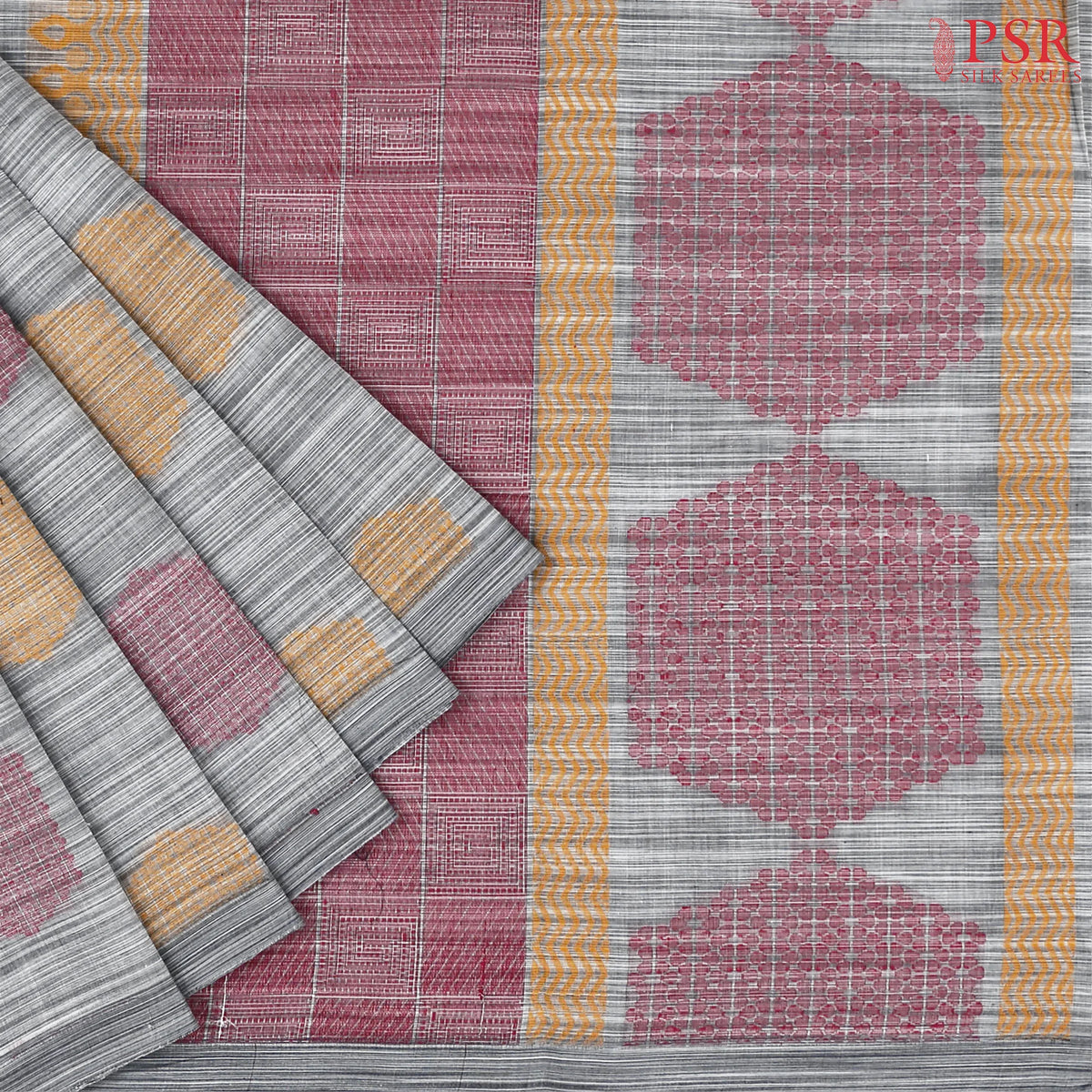 Grey Kovai Cotton Saree