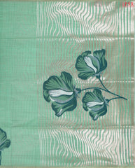 Sea Green Ghicha Cotton Saree