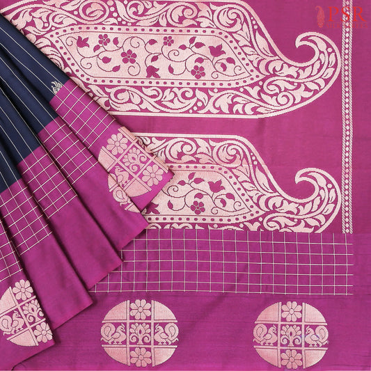 Midnight Blue Soft Art Silk Saree