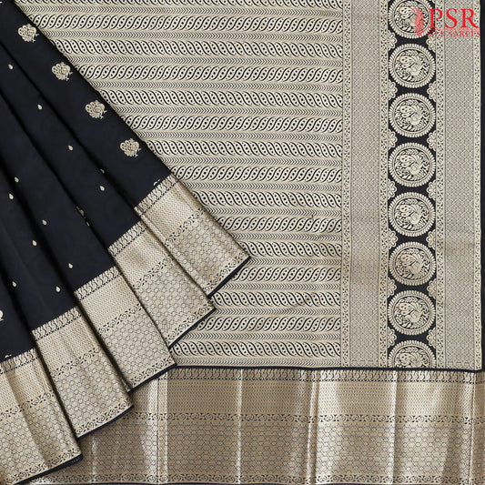 Black Kanchipuram Silk Saree