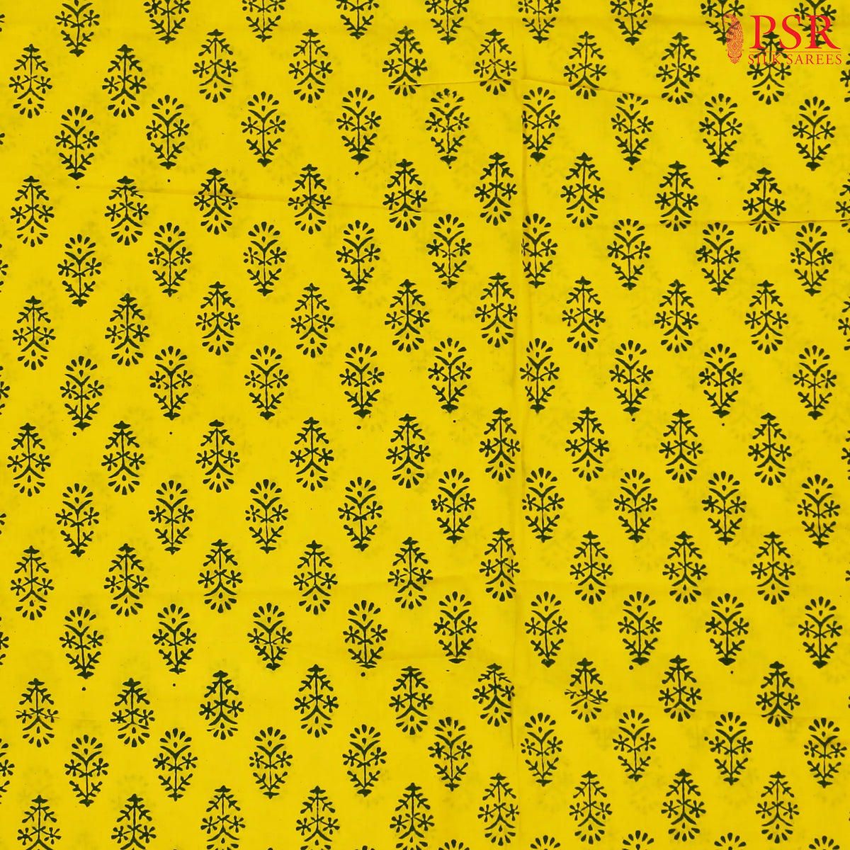 Yellow Cotton Print Running Material