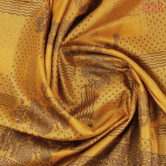 Mustard Yellow Banaras Tussar Silk Saree