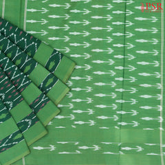 Dark Green Ikkat Cotton Saree