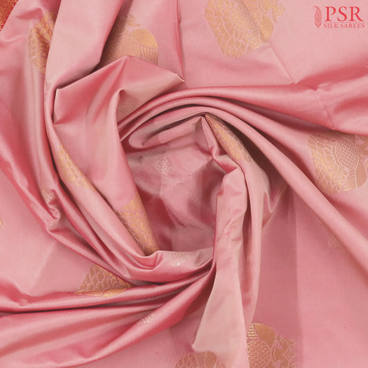 Flamingo Pink Soft Art Silk Saree