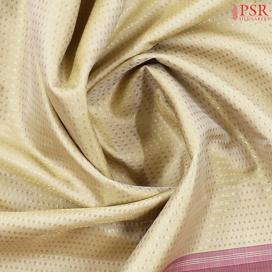 Beige Kanchipuram Silk Saree