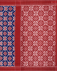 Navy Blue Ikkat Cotton Saree