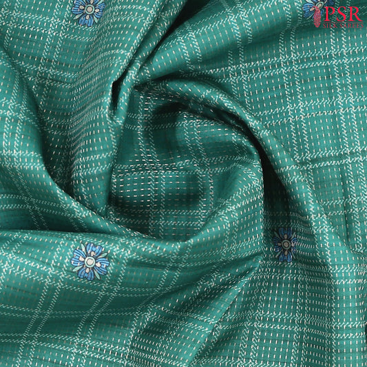 Emerald Green Semi Tussar Saree