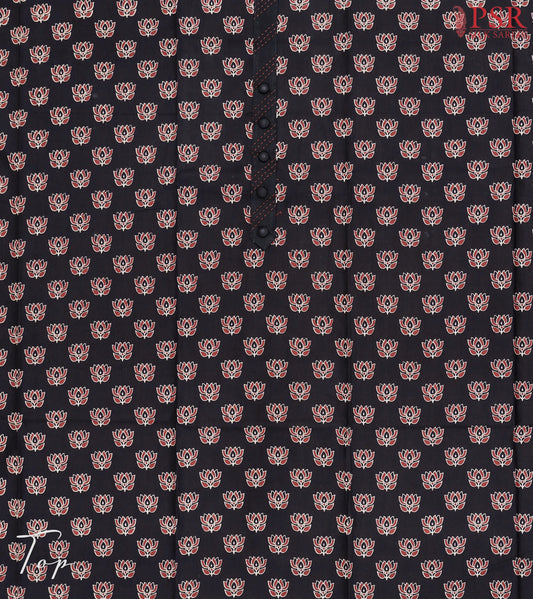 Black Cotton Dress Material