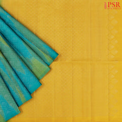Azure Cyan Soft Silk Saree