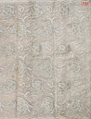 Beige Organza Embroidery Saree