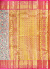 Paradise Blue Kanchipuram Tissue Silk Saree