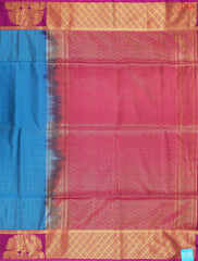 Peacock Blue Soft Art Silk Saree
