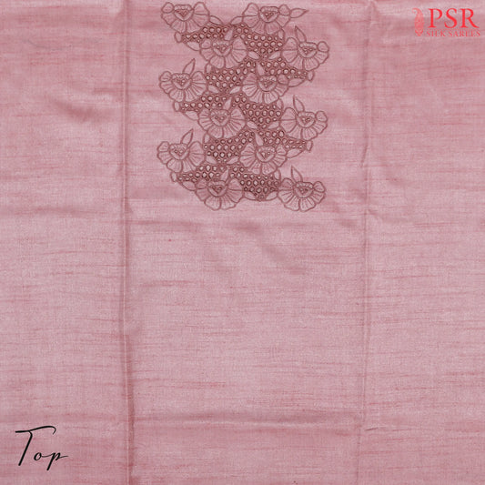 Light Pink Semi Dupion Dress Material