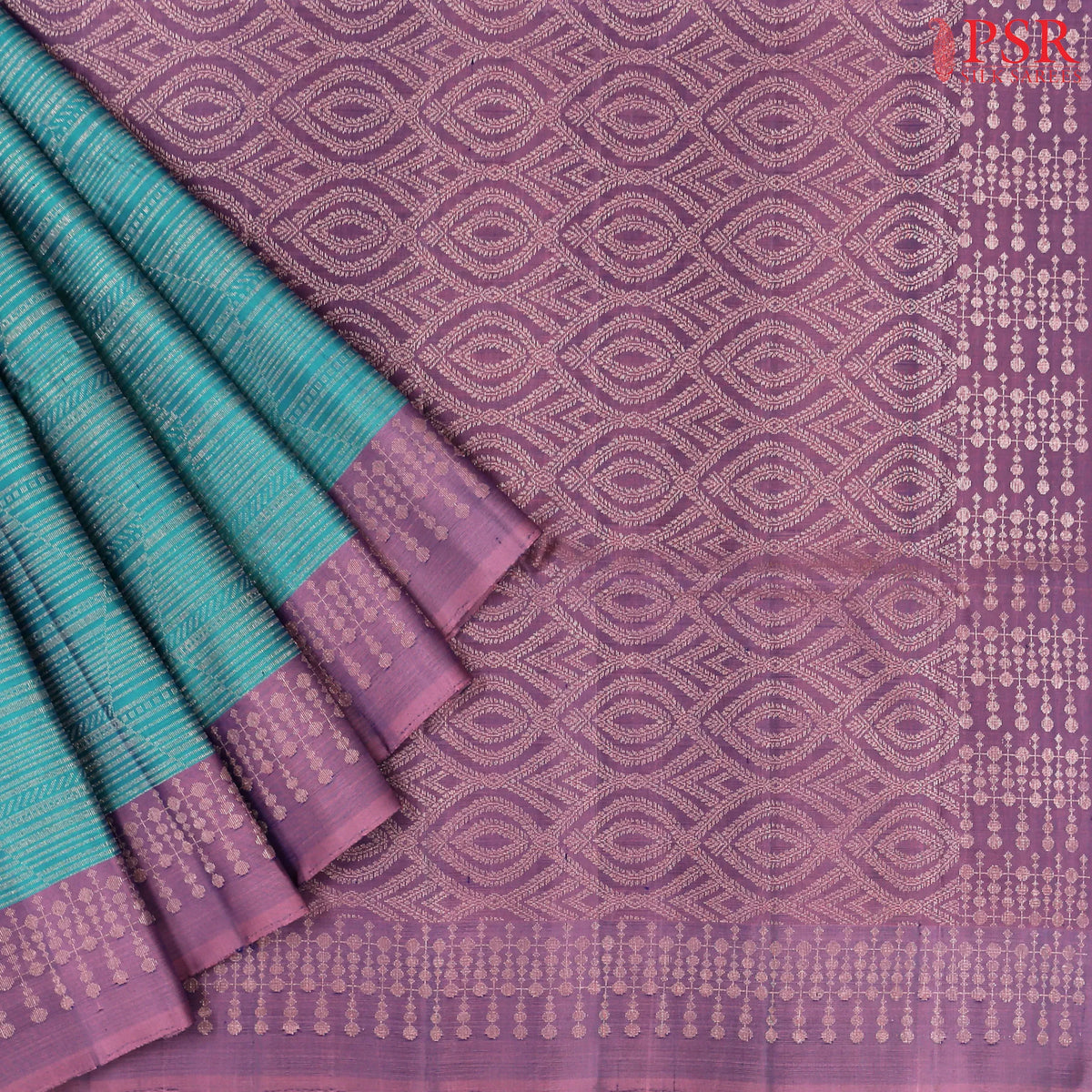 Teal Blue Soft Silk Saree