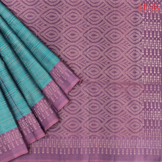 Teal Blue Soft Silk Saree