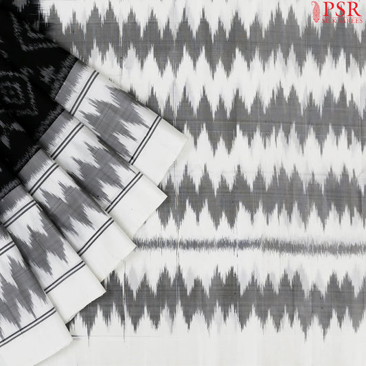 Black Pochampally Soft Silk Saree