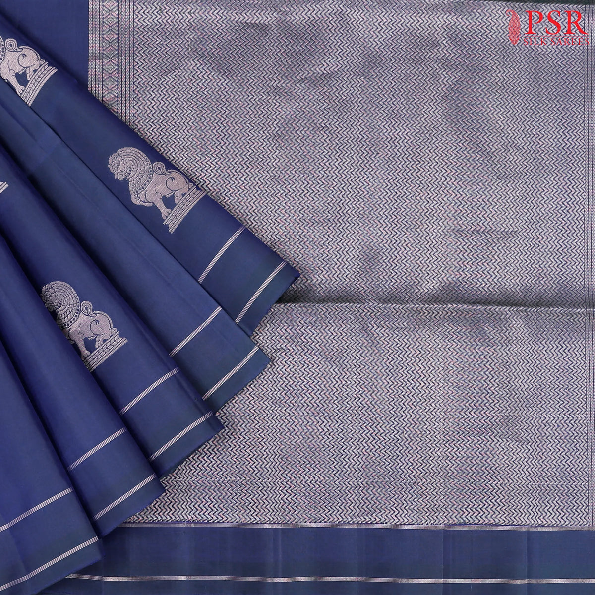 Navy Blue Soft Silk Saree