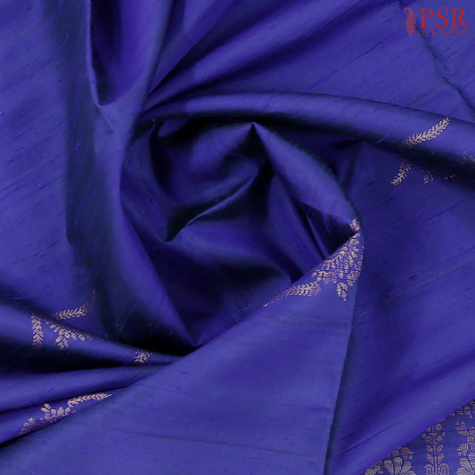 Royal Blue Jute Soft Silk Saree