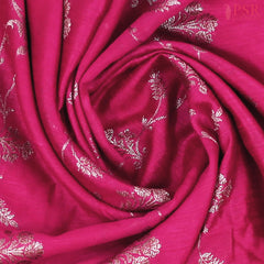 Dark Pink Semi Banaras Saree