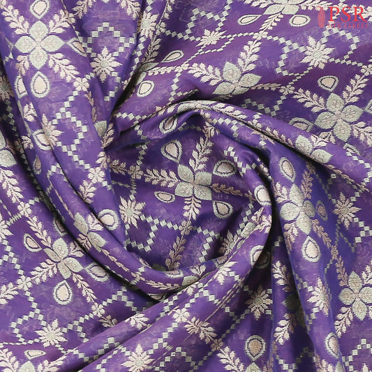 Violet Banaras Silk Cotton Saree