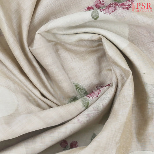 Pearl Beige Ghicha Cotton Saree