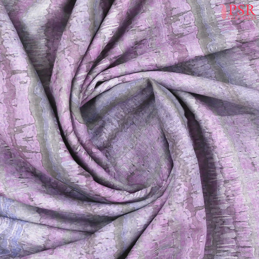 Lavender Linen Saree