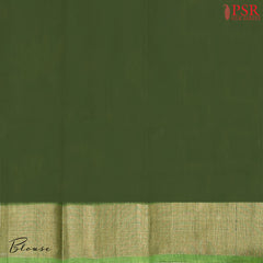 Turquoise Blue Semi Patola Silk Cotton Saree