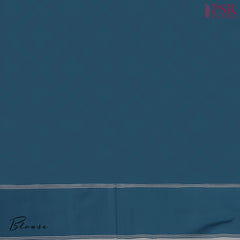 Prussian Blue Ikkat Cotton Saree