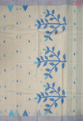 Beige Bengal Cotton Saree
