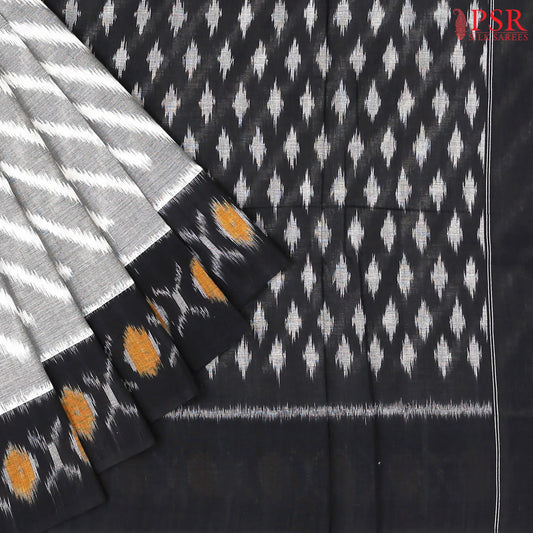 Grey Ikkat Cotton Saree
