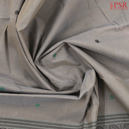 Fossil Grey Kalakshetra Kovai Cotton Saree