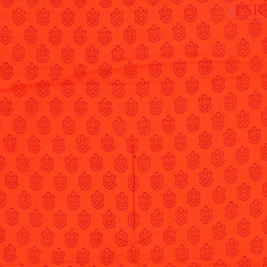 Vermilion Cotton Print Running Material