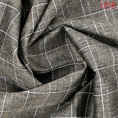 Taupe Grey Linen Saree