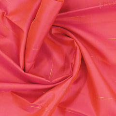 Coral Red Kanchipuram Silk Saree