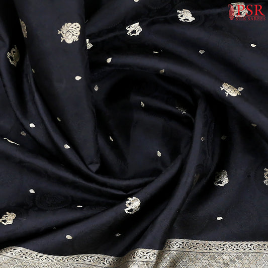Black Kanchipuram Silk Saree