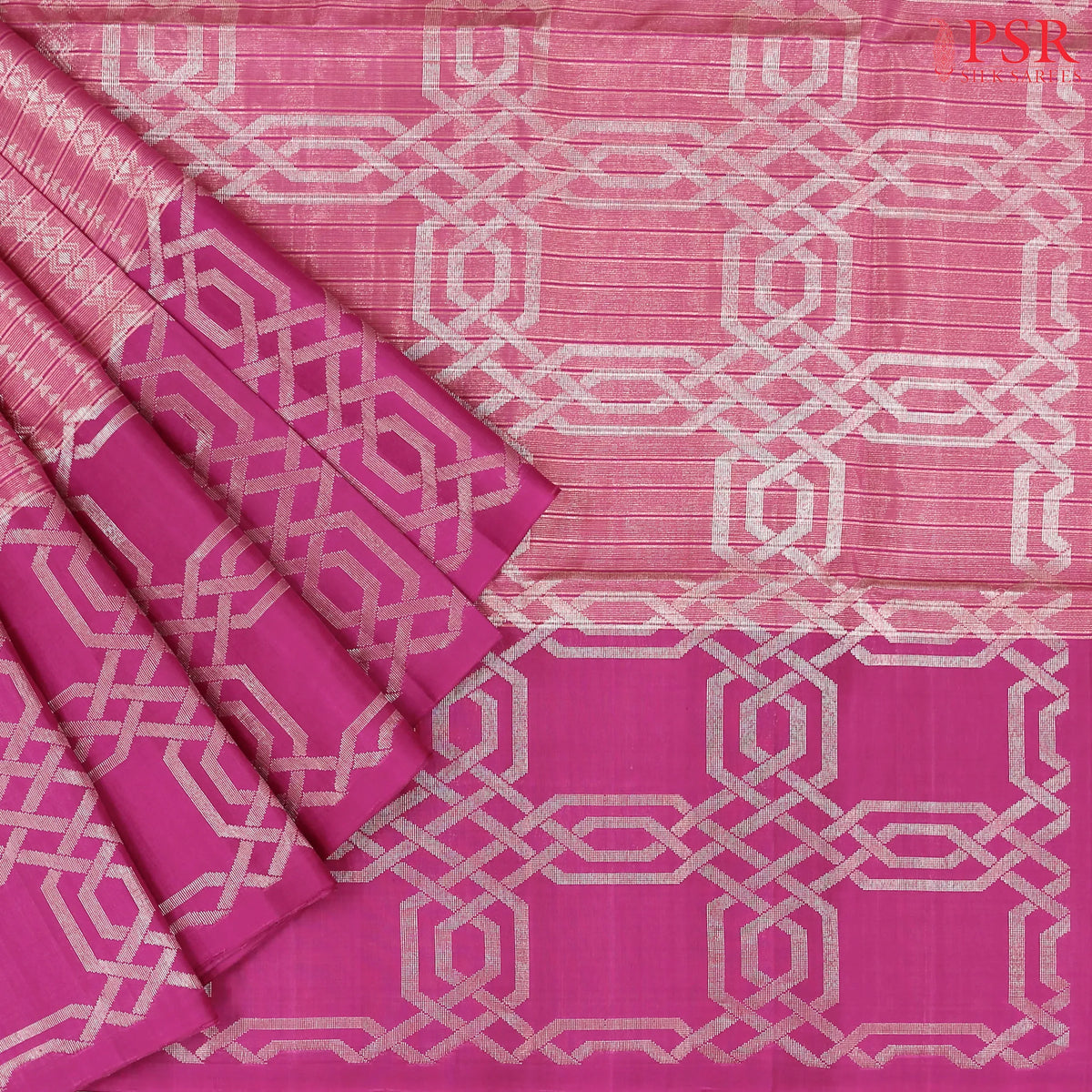 Mulberry Pink Soft Silk Saree