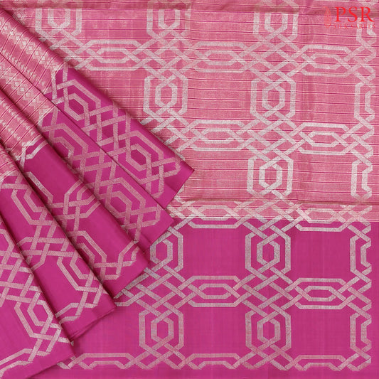 Mulberry Pink Soft Silk Saree