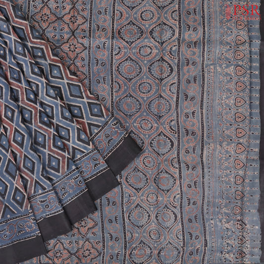 Black Kadhi Tussar Silk Saree