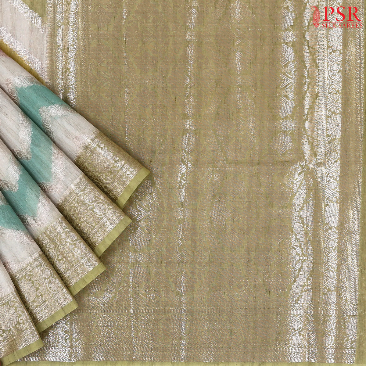 Beige & Multicolor Silk Cotton Saree