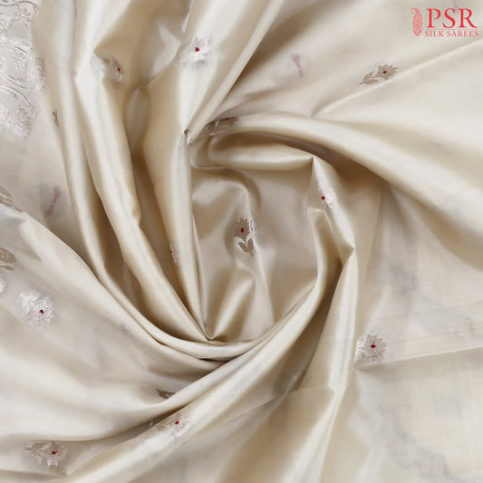 Pastel Beige Chiniya Silk Saree
