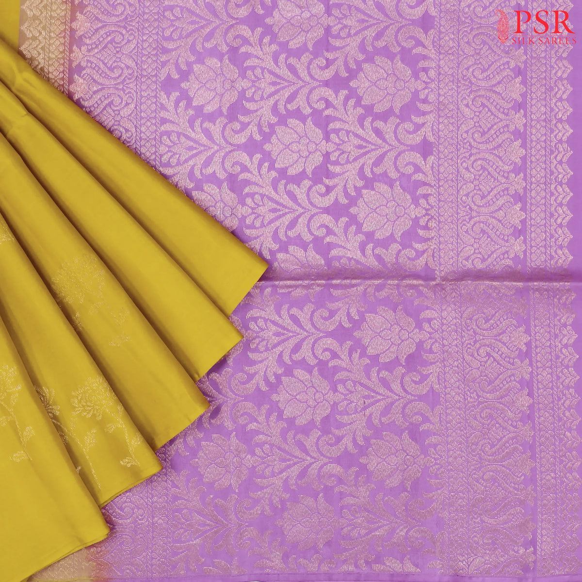 Mustard Yellow Soft Silk Saree