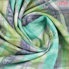 Mint Blue Linen Saree