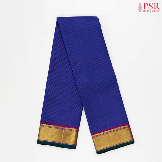 Dark Blue & Black Kanchipuram Silk Saree
