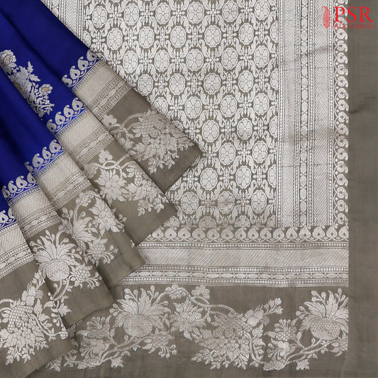 Royal Blue Mango Silk Saree